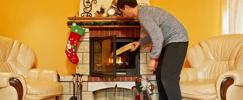 Rusted Metal Fireplace Restoration in Oak Forest, Illinois